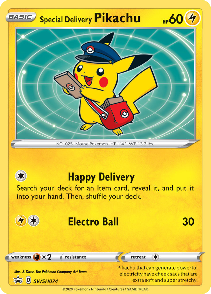 Special Delivery Pikachu (SWSH074) [Sword & Shield: Black Star Promos] | GnG Games