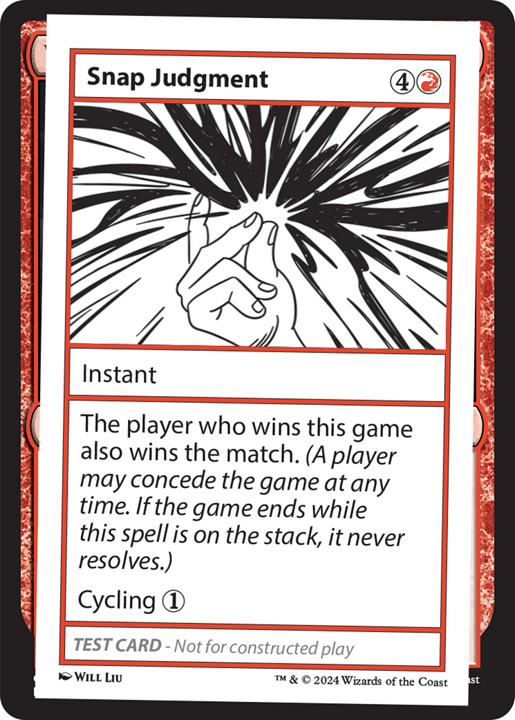 Snap Judgment [Mystery Booster 2 Playtest Cards] | GnG Games