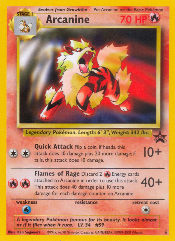 Arcanine (6) [Wizards of the Coast: Black Star Promos] | GnG Games