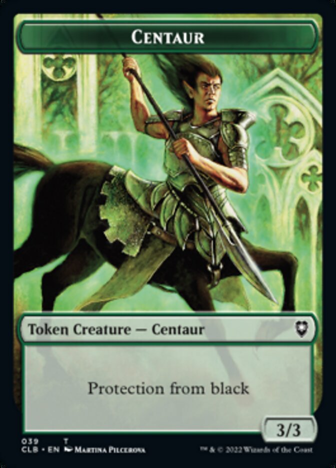 Horror // Centaur Double-Sided Token [Commander Legends: Battle for Baldur's Gate Tokens] | GnG Games