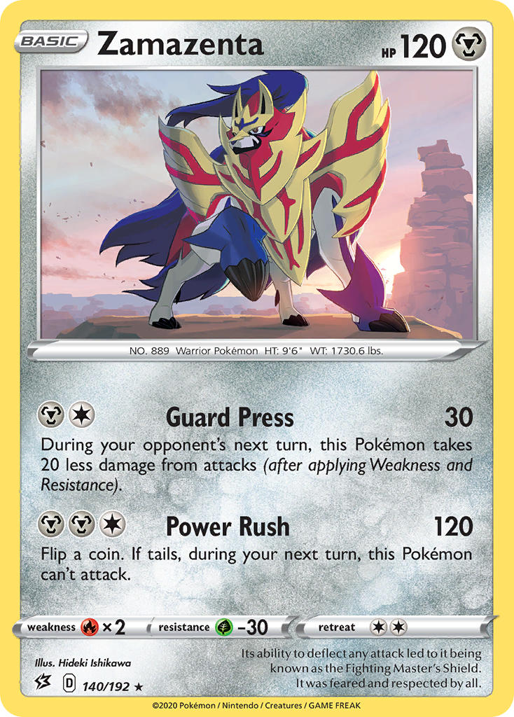 Zamazenta (140/192) (Cracked Ice Holo) (Theme Deck Exclusive) [Sword & Shield: Rebel Clash] | GnG Games