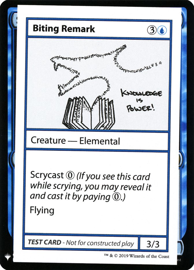 Biting Remark [Mystery Booster Playtest Cards] | GnG Games