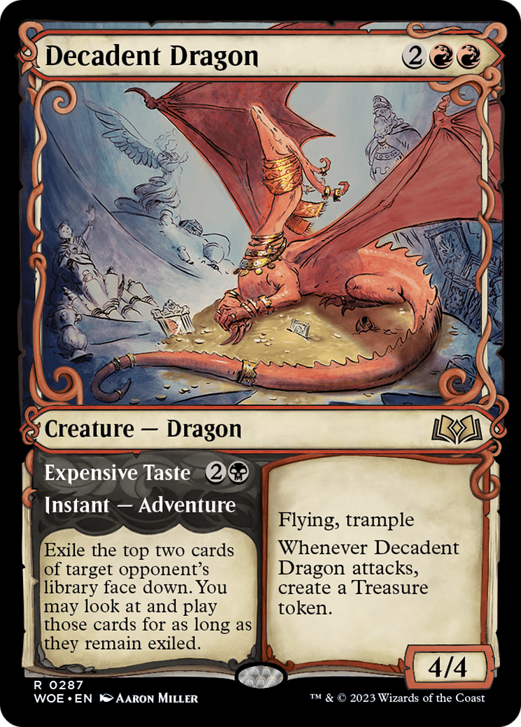 Decadent Dragon // Expensive Taste (Showcase) [Wilds of Eldraine] | GnG Games
