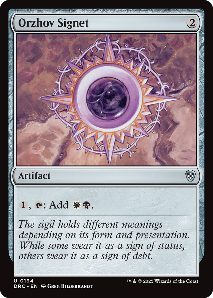 Orzhov Signet [Aetherdrift Commander] | GnG Games
