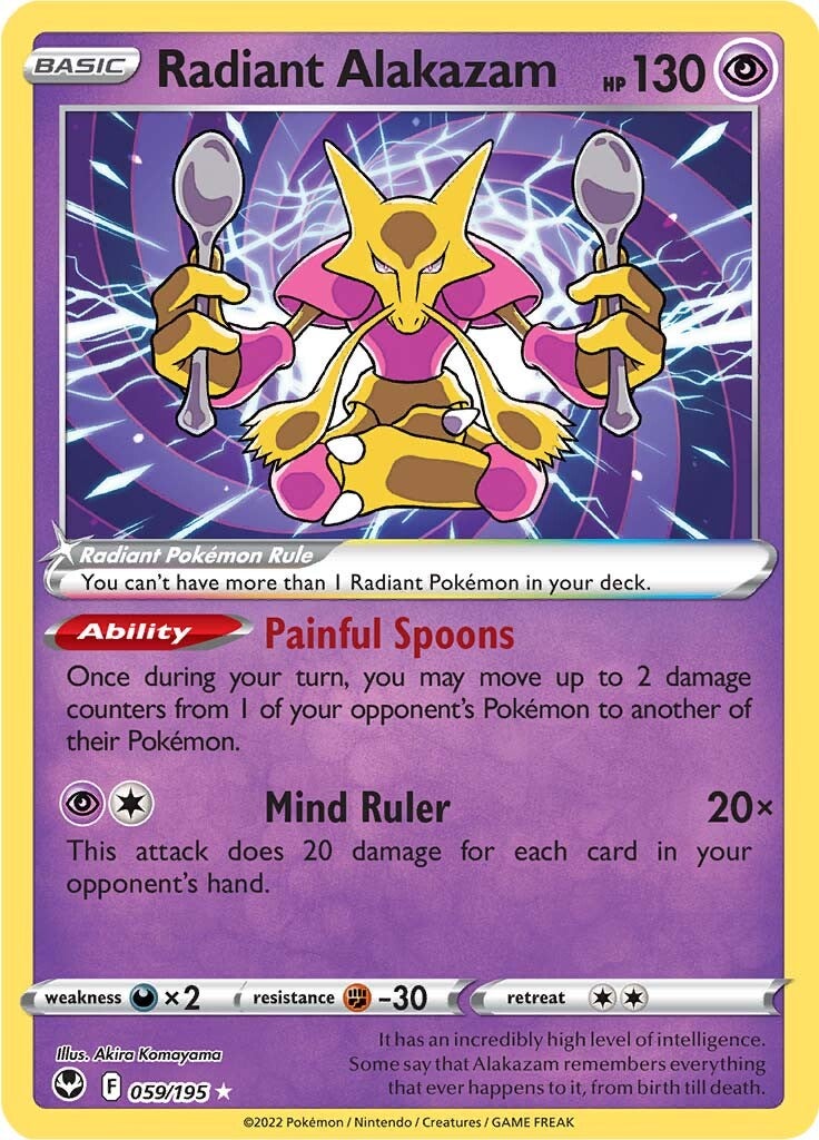 Radiant Alakazam (059/195) [Sword & Shield: Silver Tempest] | GnG Games