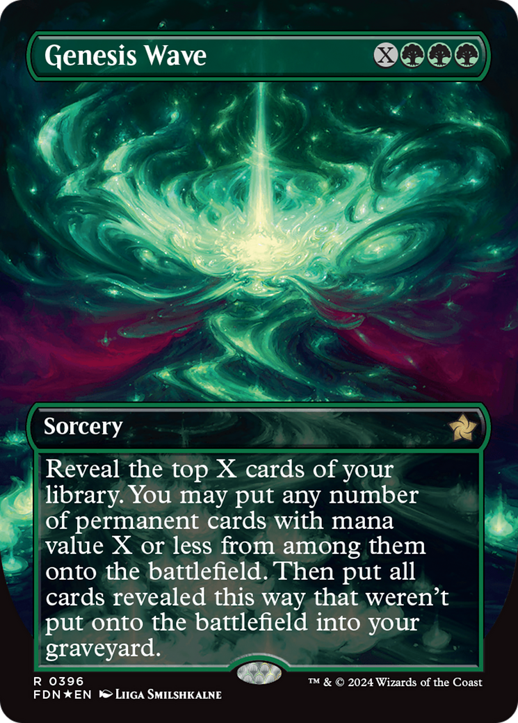 Genesis Wave (Borderless) (Mana Foil) [Foundations] | GnG Games