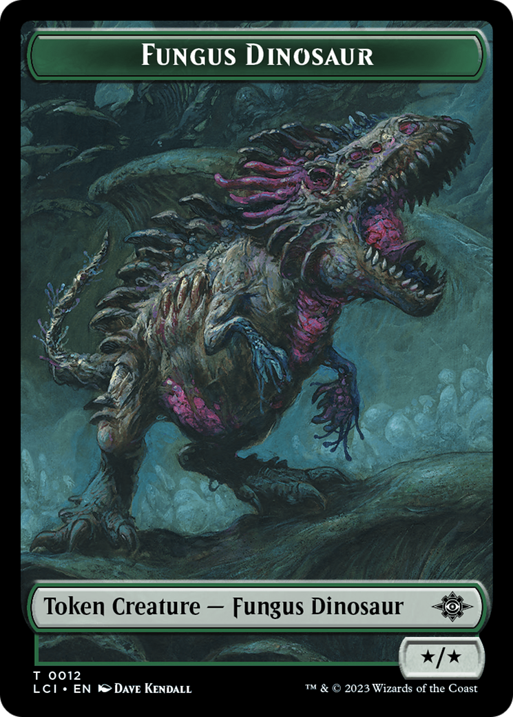 Fungus Dinosaur // Dinosaur (0001) Double-Sided Token [The Lost Caverns of Ixalan Tokens] | GnG Games