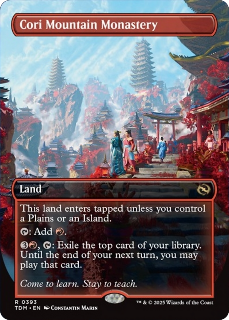 Cori Mountain Monastery (Borderless) [Tarkir: Dragonstorm] | GnG Games