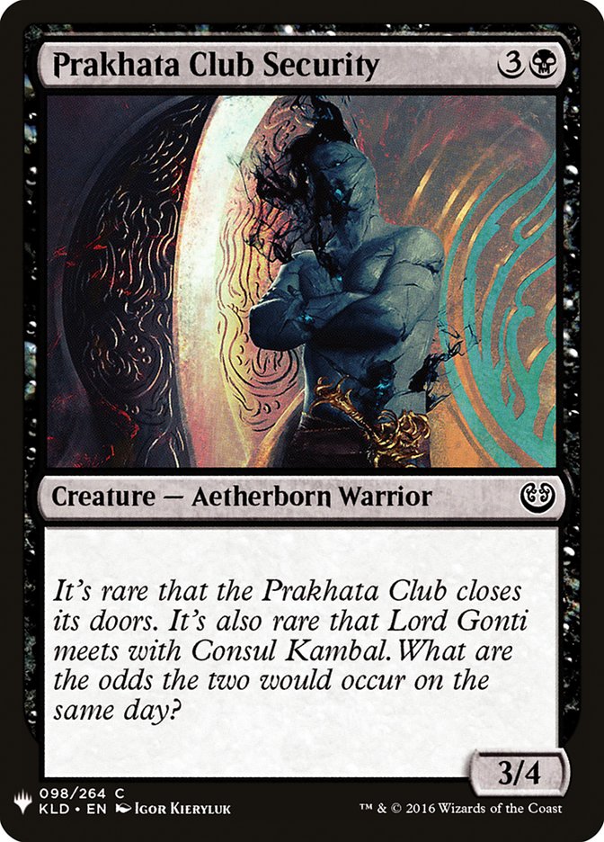 Prakhata Club Security [Mystery Booster] | GnG Games