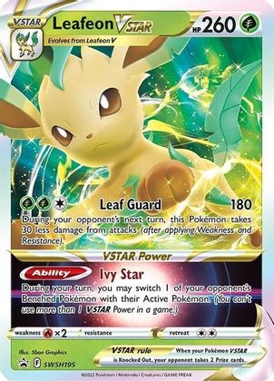 Leafeon VSTAR (SWSH195) (Jumbo Card) [Sword & Shield: Black Star Promos] | GnG Games