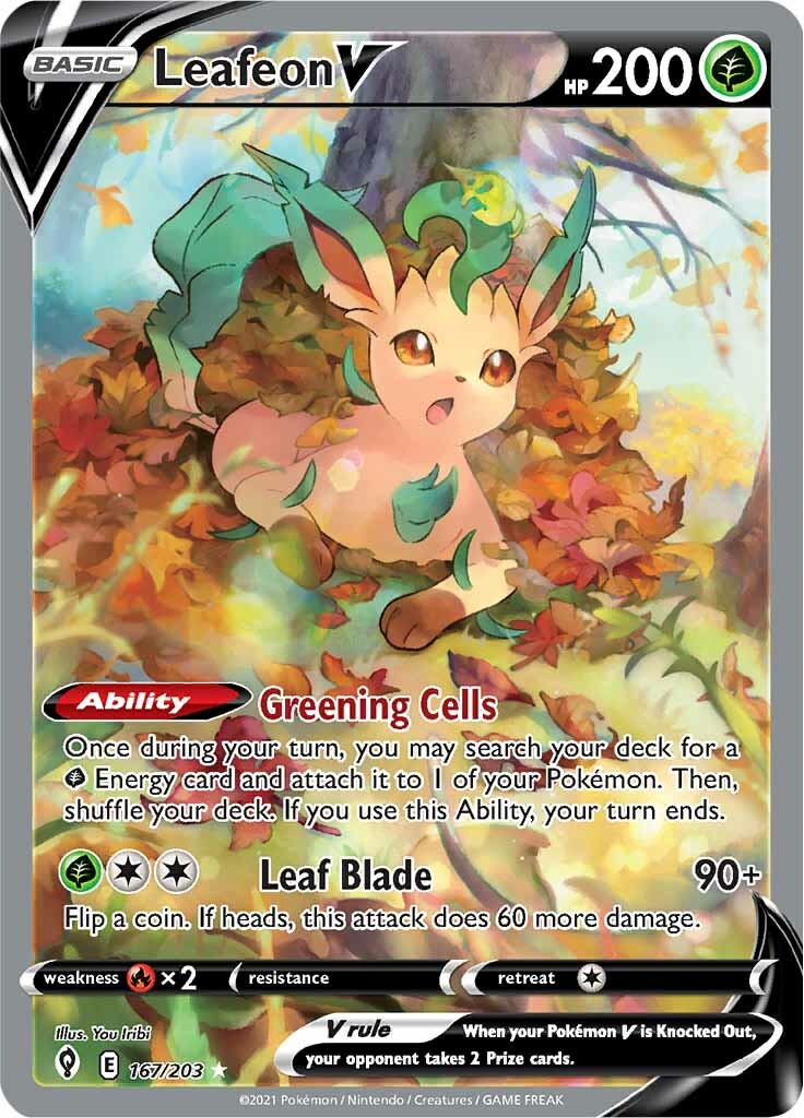 Leafeon V (167/203) [Sword & Shield: Evolving Skies] | GnG Games