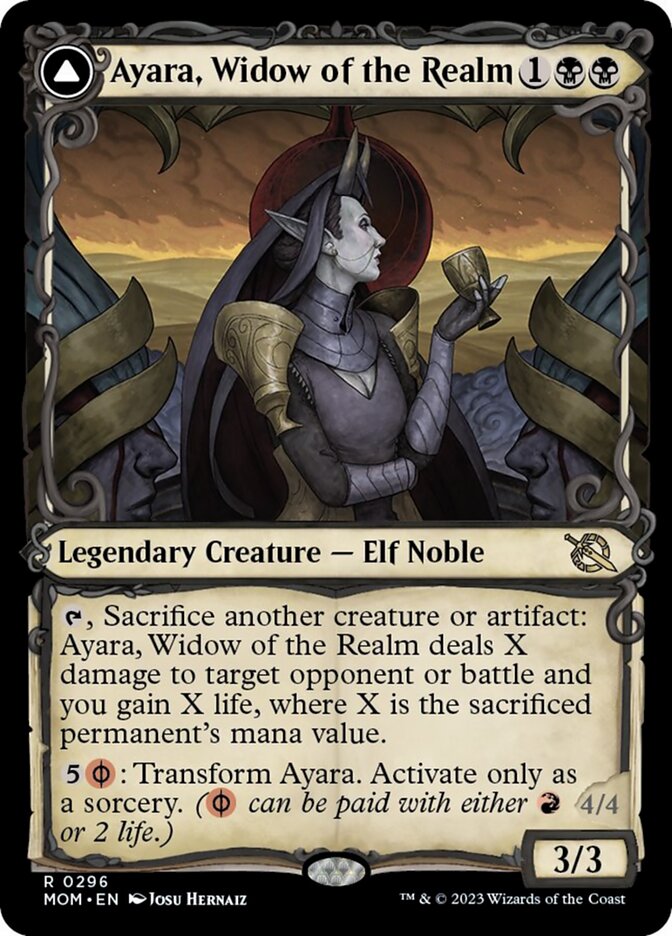 Ayara, Widow of the Realm // Ayara, Furnace Queen (Showcase Planar Booster Fun) [March of the Machine] | GnG Games