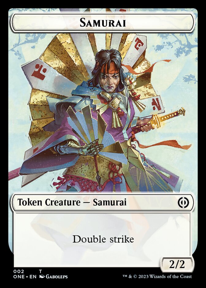 Rebel // Samurai Double-Sided Token [Phyrexia: All Will Be One Tokens] | GnG Games