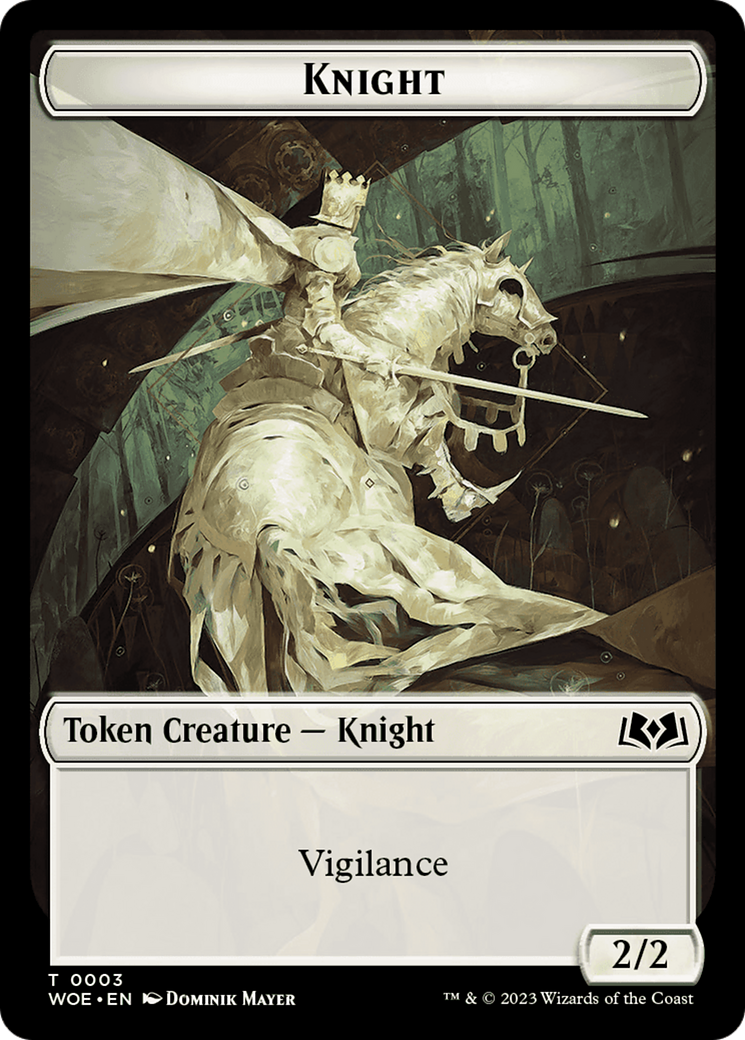 Knight // Food (0012) Double-Sided Token [Wilds of Eldraine Tokens] | GnG Games