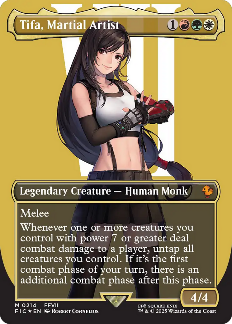 Tifa, Martial Artist (Borderless) (Surge Foil) [FINAL FANTASY Commander] | GnG Games