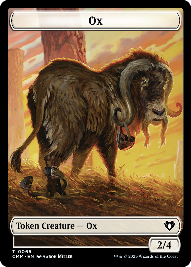 Phyrexian Golem // Ox Double-Sided Token [Commander Masters Tokens] | GnG Games