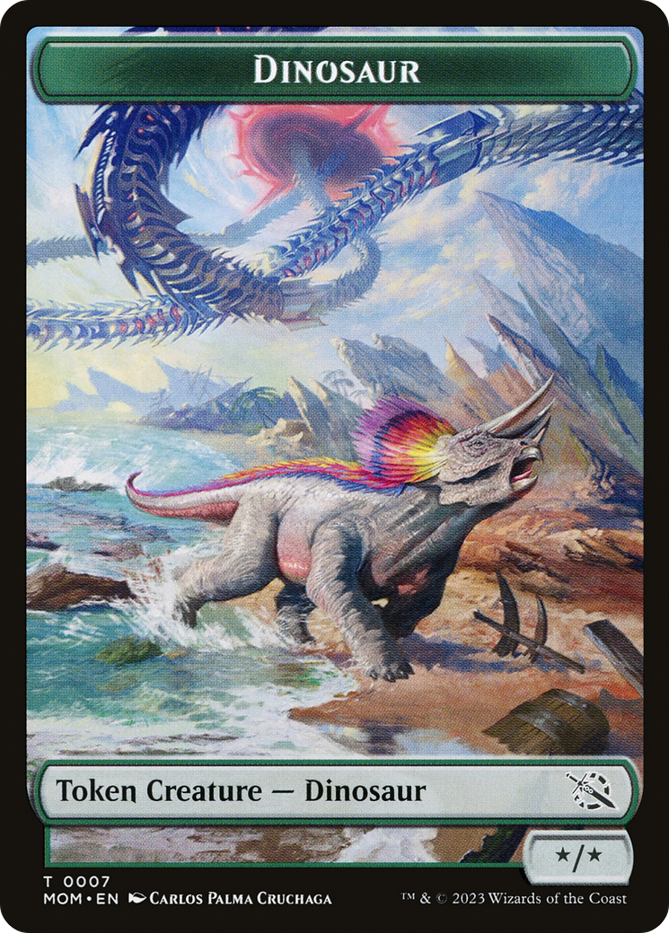 Phyrexian Myr // Dinosaur Double-Sided Token [March of the Machine Tokens] | GnG Games