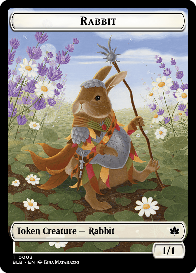 Agate Instigator // Rabbit Double-Sided Token [Bloomburrow Commander Tokens] | GnG Games