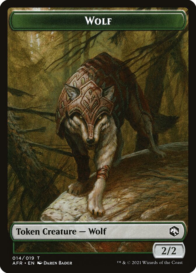 Wolf // Boo Double-Sided Token [Dungeons & Dragons: Adventures in the Forgotten Realms Tokens] | GnG Games