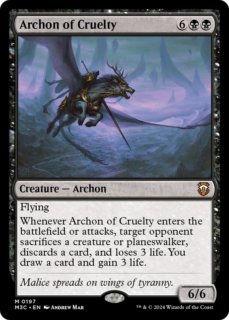 Archon of Cruelty (Ripple Foil) [Modern Horizons 3 Commander] | GnG Games