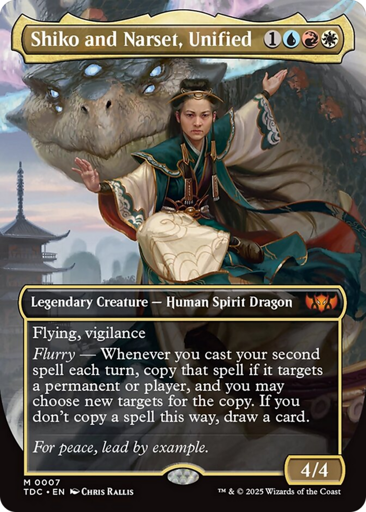 Shiko and Narset, Unified (Borderless) [Tarkir: Dragonstorm Commander] | GnG Games
