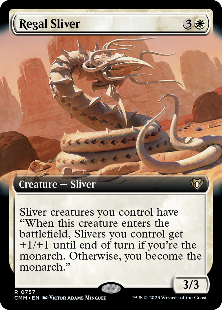 Regal Sliver (Extended Art) [Commander Masters] | GnG Games