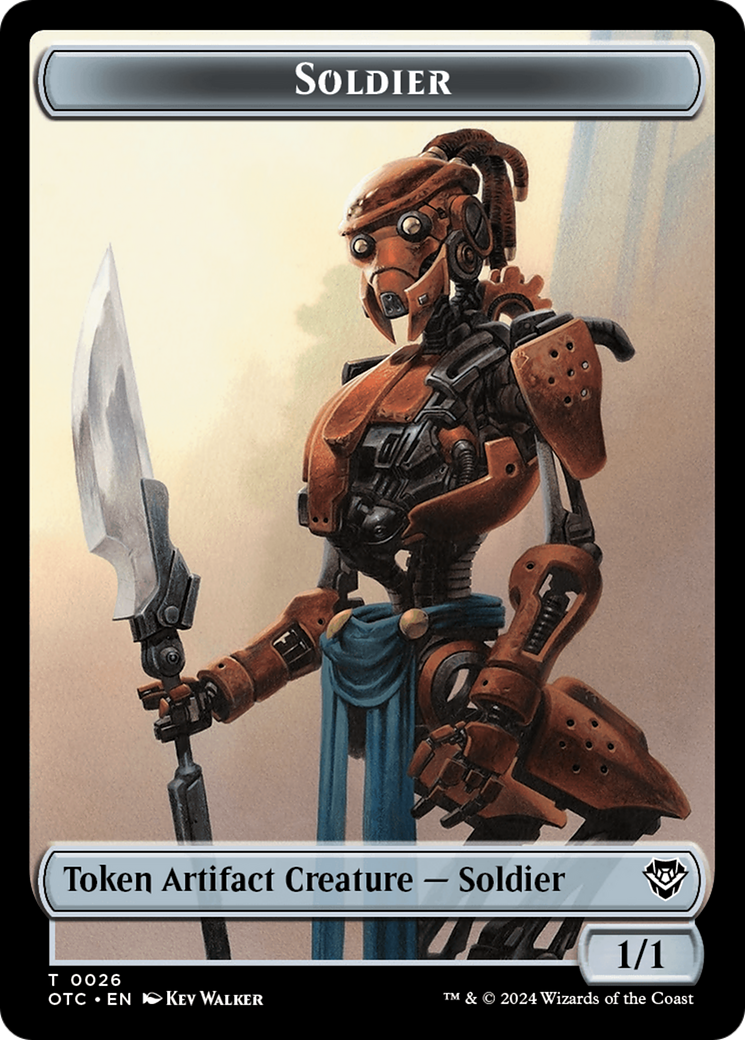 Elemental (0014) // Soldier (0026) Double-Sided Token [Outlaws of Thunder Junction Commander Tokens] | GnG Games