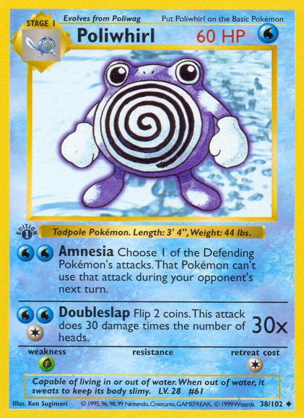 Poliwhirl (38/102) (Shadowless) [Base Set 1st Edition] | GnG Games