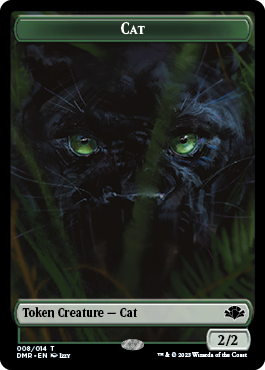 Elephant // Cat (008) Double-Sided Token [Dominaria Remastered Tokens] | GnG Games