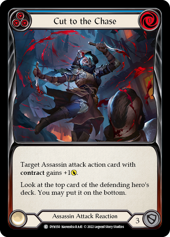 Cut to the Chase (Blue) [DYN150] (Dynasty)  Rainbow Foil | GnG Games