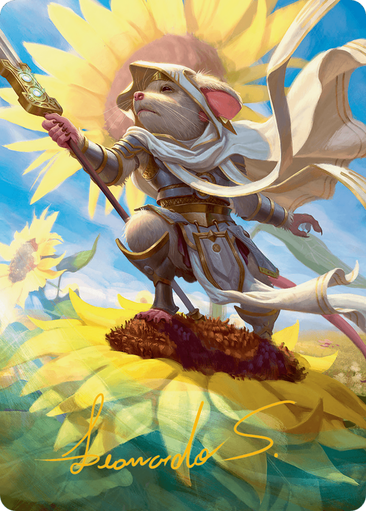 Elspeth, Sun's Champion Art Card (Gold-Stamped Signature) [Bloomburrow Art Series] | GnG Games