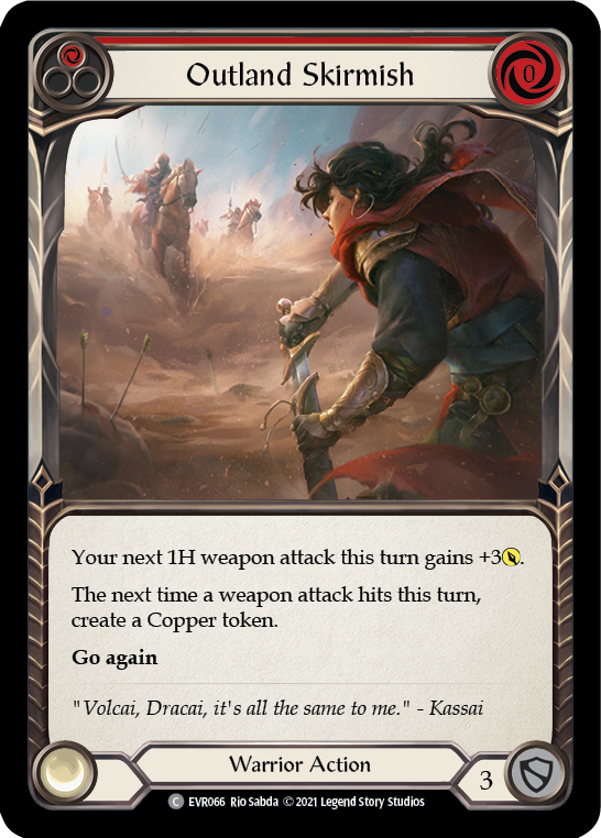 Outland Skirmish (Red) [EVR066] (Everfest)  1st Edition Rainbow Foil | GnG Games