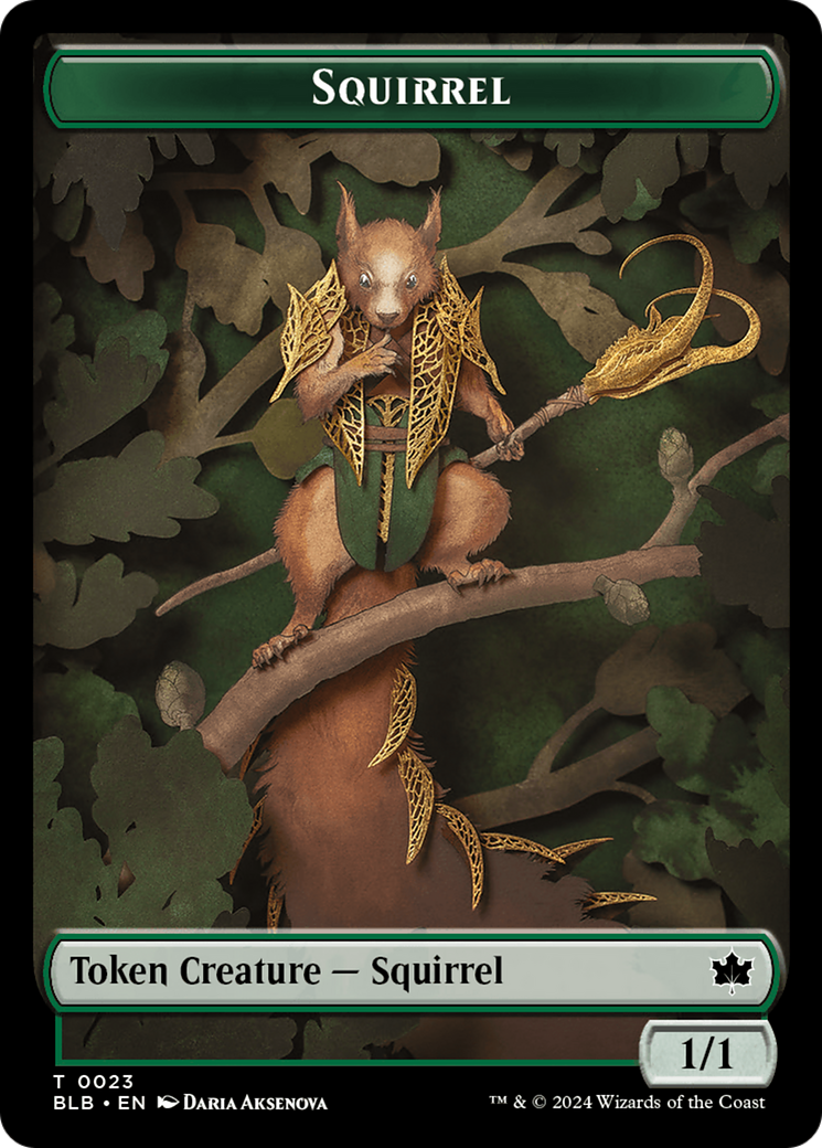 Squirrel // Food Double-Sided Token [Bloomburrow Tokens] | GnG Games