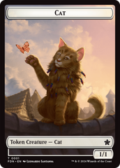 Elf Warrior // Cat (001) Doubled-Sided Token [Foundations Tokens] | GnG Games