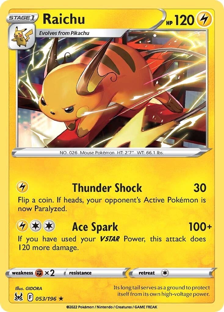 Raichu (053/196) [Sword & Shield: Lost Origin] | GnG Games