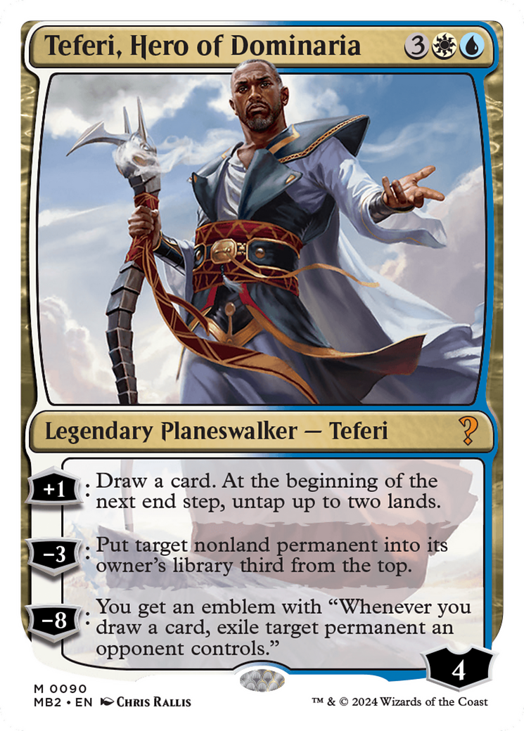 Teferi, Hero of Dominaria (White Border) [Mystery Booster 2] | GnG Games