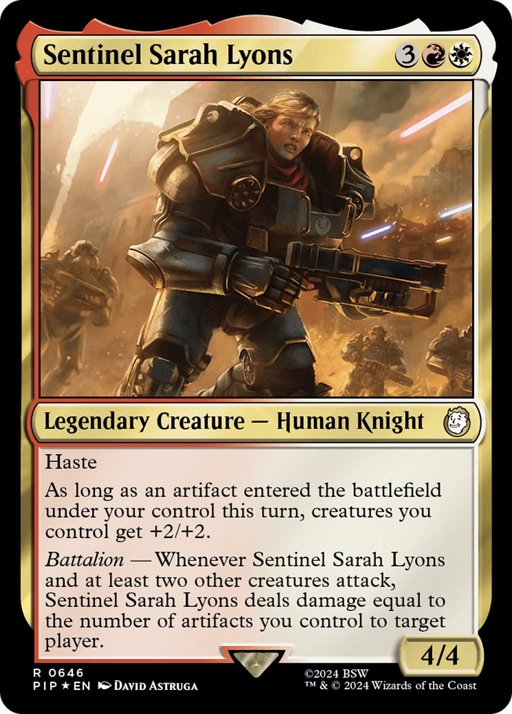 Sentinel Sarah Lyons (Surge Foil) [Fallout] | GnG Games