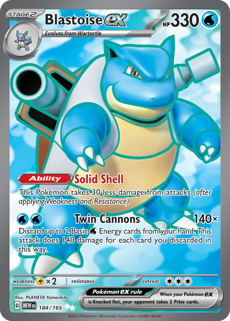 Blastoise ex (184/165) [Scarlet & Violet 151] | GnG Games