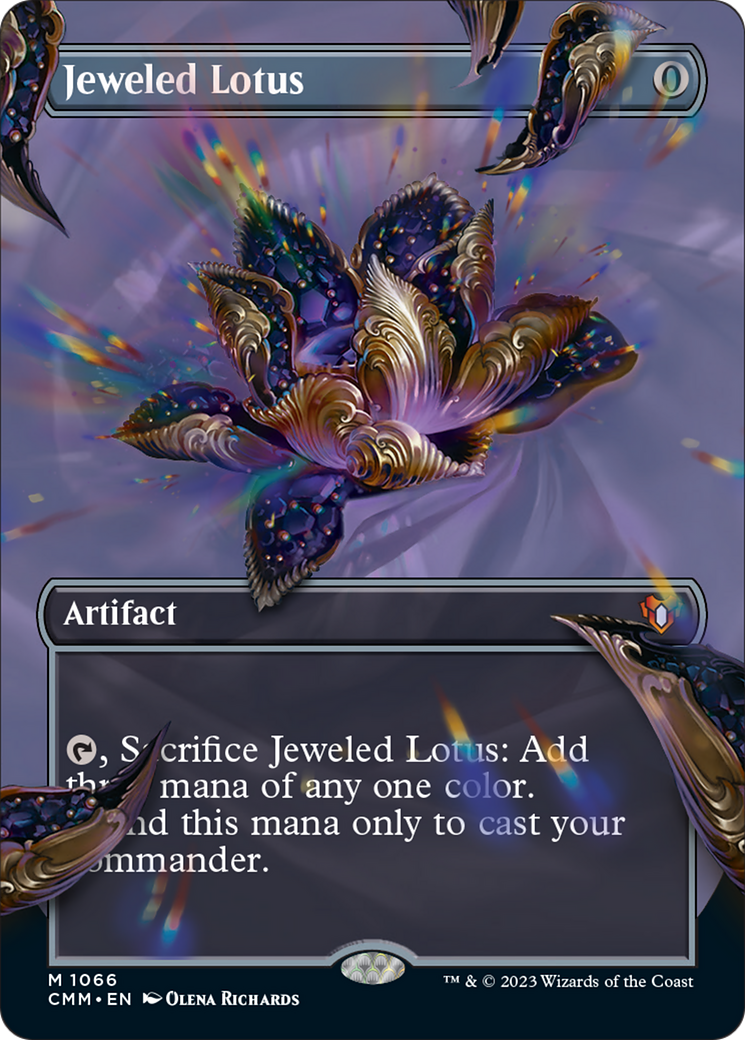 Jeweled Lotus (Borderless Textured Foil Frame Break) [Commander Masters] | GnG Games