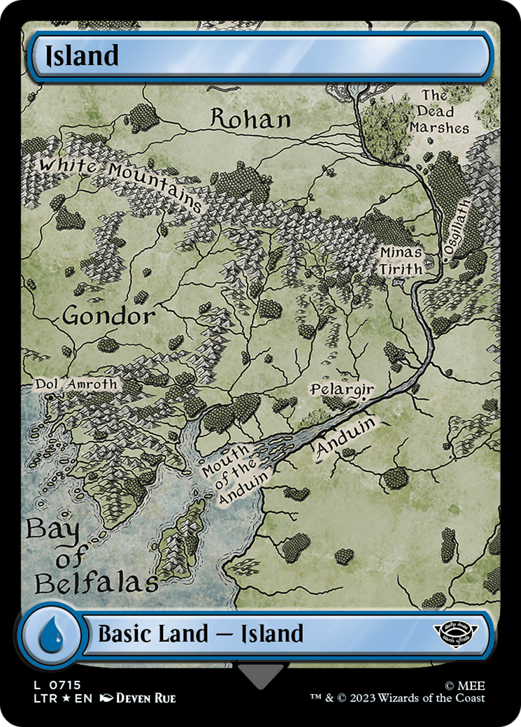 Island (0715) (Surge Foil) [The Lord of the Rings: Tales of Middle-Earth] | GnG Games