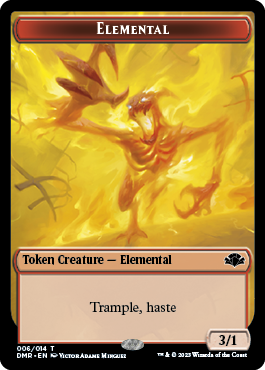 Goblin // Elemental Double-Sided Token [Dominaria Remastered Tokens] | GnG Games