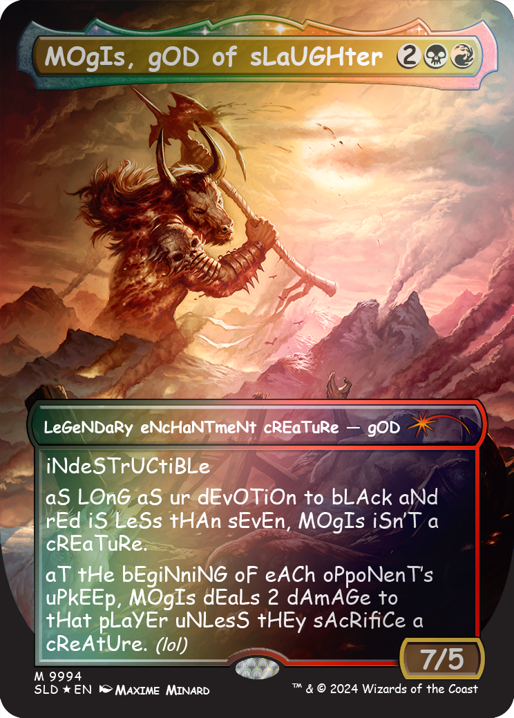 MOgIs, gOD of sLaUGHter (9994) (Rainbow Foil) [Secret Lair Drop Series] | GnG Games