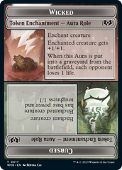 Wicked Role / Cursed Role // Emblem - On An Adventure Double-Sided Token [Wilds of Eldraine Tokens] | GnG Games