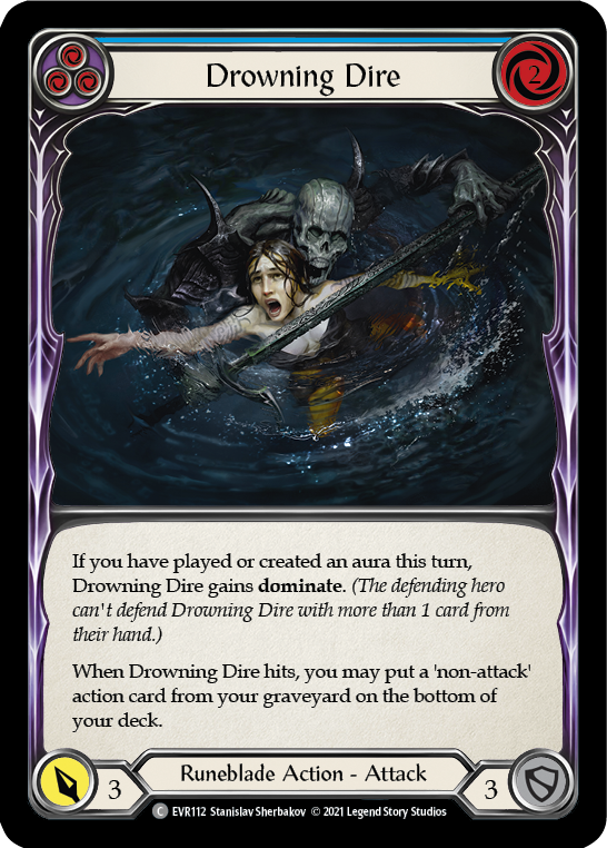 Drowning Dire (Blue) [EVR112] (Everfest)  1st Edition Rainbow Foil | GnG Games