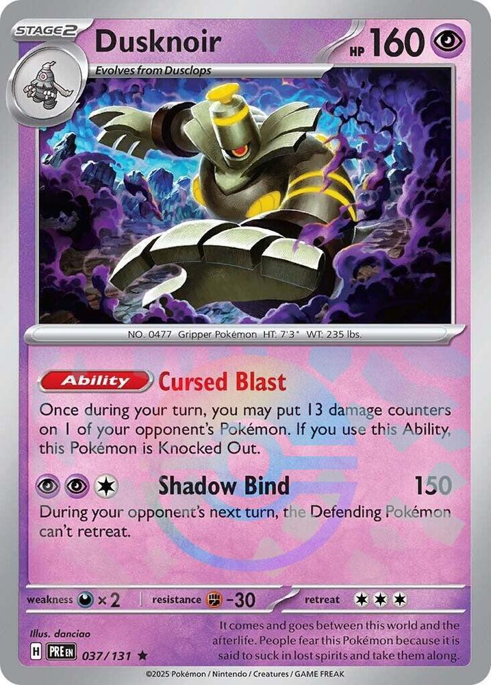 Dusknoir (037/131) (Poke Ball Pattern) [Scarlet & Violet: Prismatic Evolutions] | GnG Games