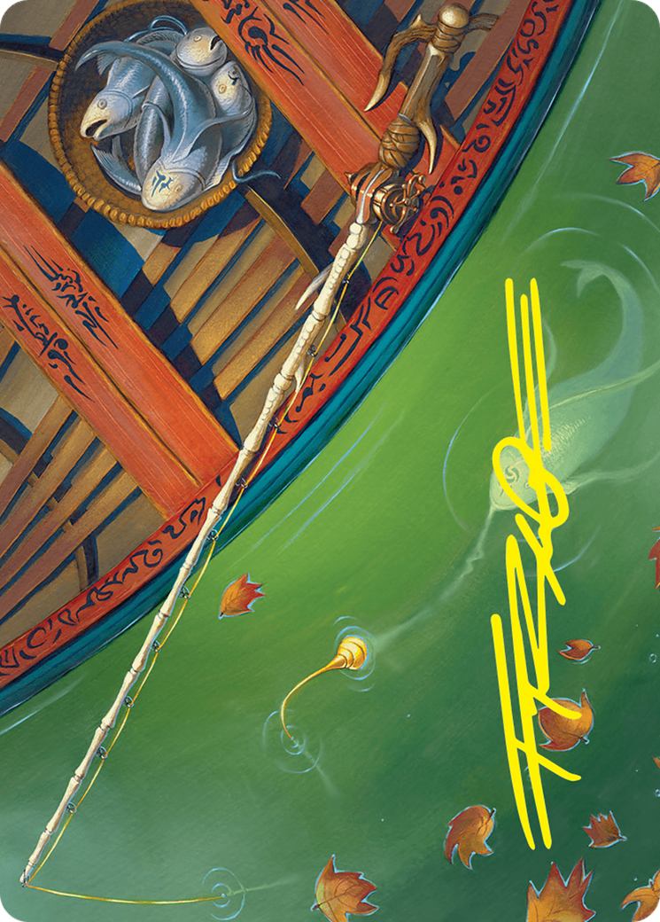 Fishing Pole Art Card (18/54) (Gold-Stamped Signature) [Foundations Art Series] | GnG Games