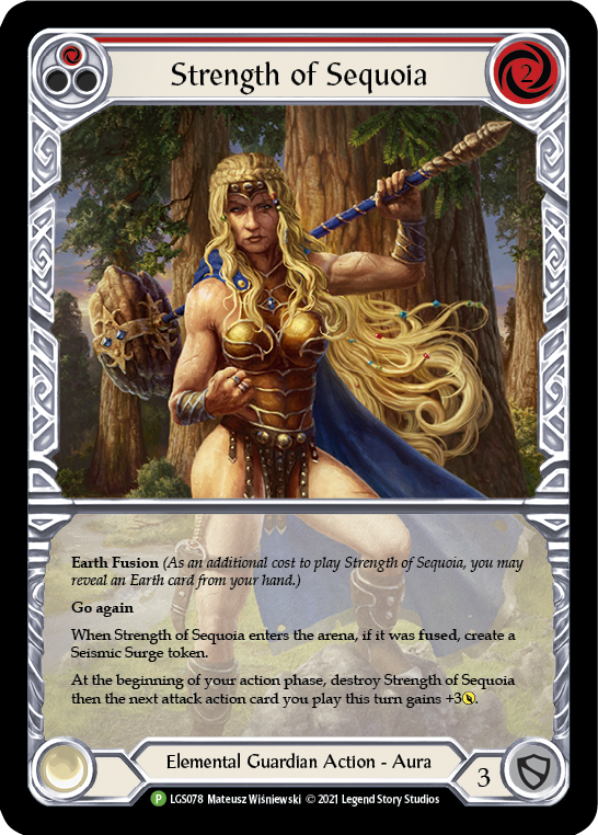 Strength of Sequoia (Red) [LGS078] (Promo)  Rainbow Foil | GnG Games