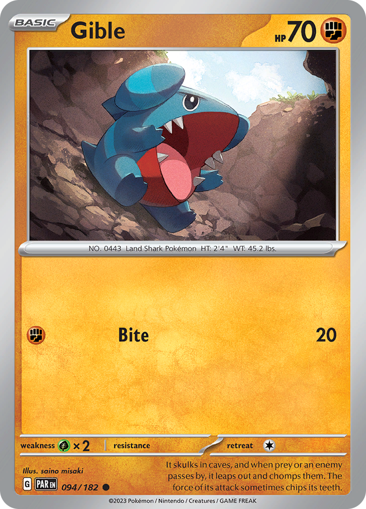 Gible (094/182) [Scarlet & Violet: Paradox Rift] | GnG Games