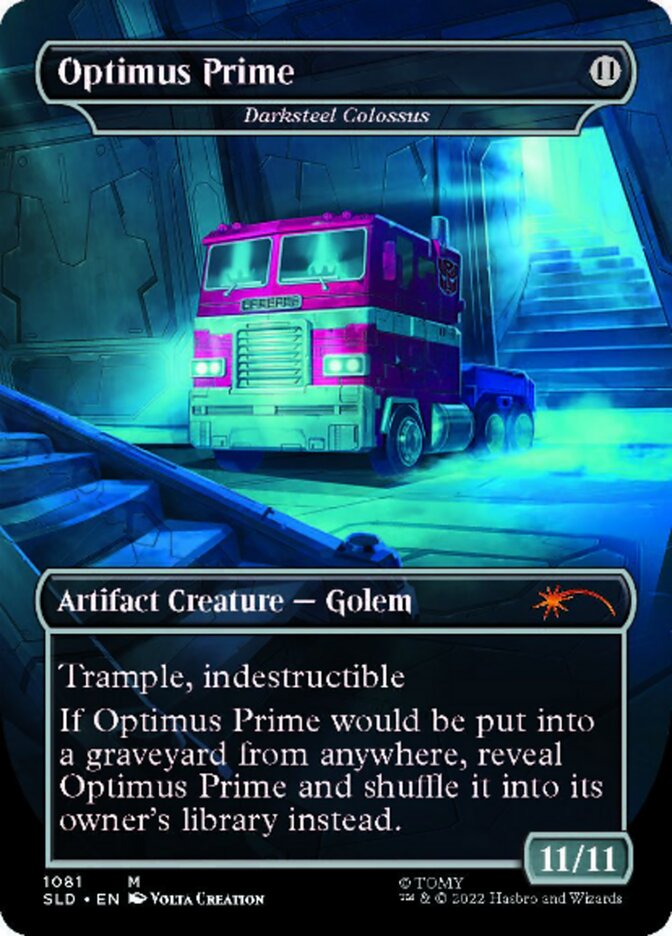 Darksteel Colossus - Optimus Prime (Borderless) [Secret Lair Drop Series] | GnG Games