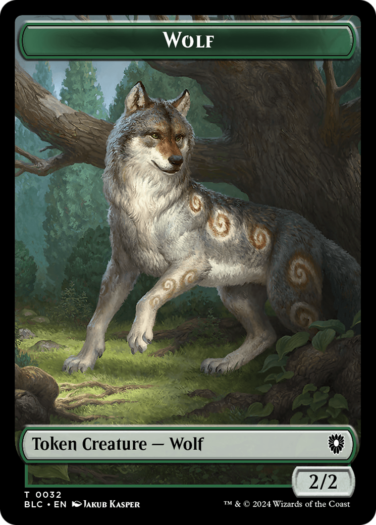 Goat // Wolf (032) Double-Sided Token [Bloomburrow Commander Tokens] | GnG Games